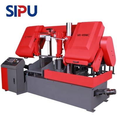 China Industrial metal cutting high precision and efficiency 450MM diameter CNC horizontal full automatic metal band saw hot sale steel cutting machine for sale