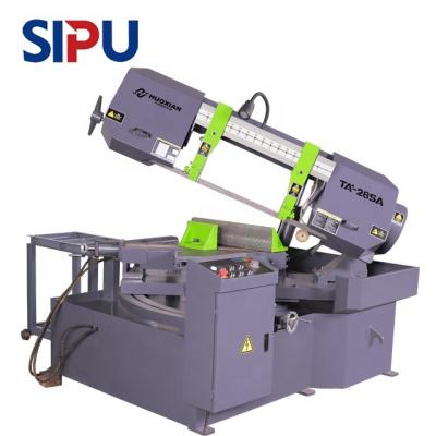 China Industrial Metal Cutting Custom Metal Band Saw Machine 45 Degree Corner Cutting Steel Aluminum Saw Machine Hydraulic Semi-automatic Small Sawing Machine for sale