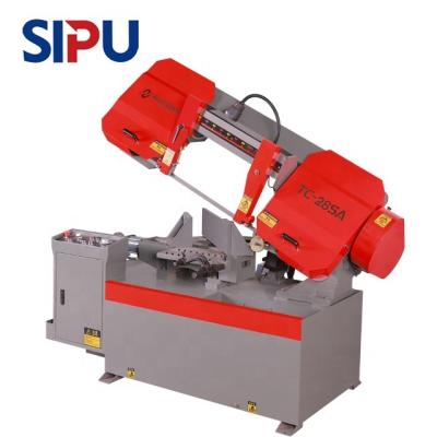 China Custom Industrial Metal Cutting Angle Band Saw For Metal Cutting 45 Degree Bevel Horizontal Band Saw Machine Hydraulic Small Semi-automatic Saw Machine for sale