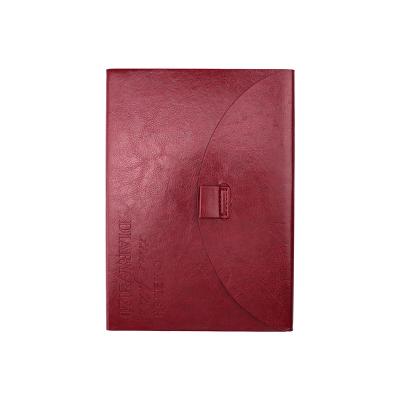 China 2021 Custom Leather Diary Folded Decoupage Embossing Soft Cover Fashion Ribbon Softcover Diary With Pen Loop for sale