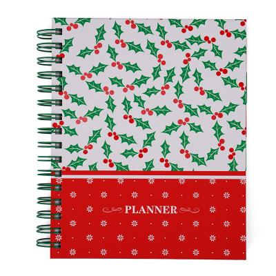 China 2021 Popular Diary Divider Enclosed Fashional Design Hardcover Index Perfect Christmas Tree With Snow Diary for sale