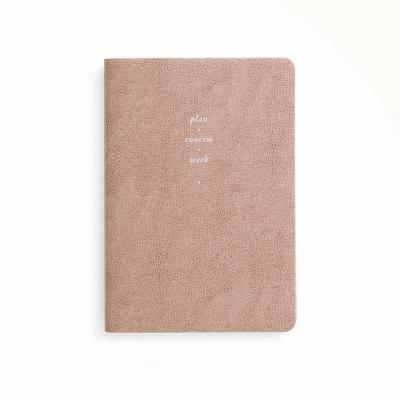 China Printed Quilted Waterproof Foil Stamping PVC Pocket PU Cover Planner Self Weekly 2021 Planner With Ribbon for sale