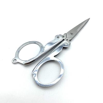 China Large Size Stainless Steel Wholesale Travel Pocket Folding Cutting Scissors for sale