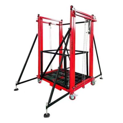 China Hotels 4-24M Ladder Aluminum Alloy 8m 10m 12m 16m Mast Man Lift Electric Lift Scaffolding Easy To Assemble for sale