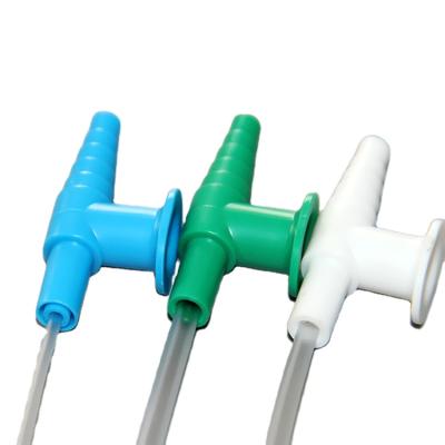 중국 PVC CE Approved Medical Disposable Suction Catheter With T Type Connector Color Coded Suction Tube 판매용