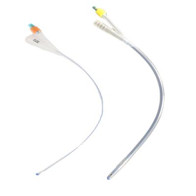 中国 Types urinay silicone foley catheter all silicone urethral foley catheter netting 販売のため