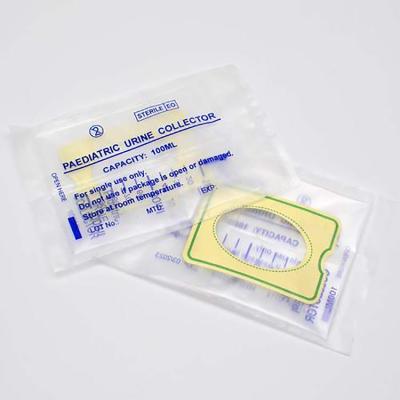 China Collect Disposable Urine Bag Pediatric Baby 100ml Urine Collector Making for sale