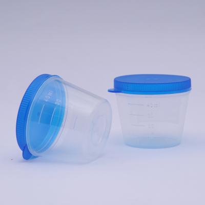 China Screw Cup/Urine Plant Cup Medical Specimen Container 40ml Instant Disposable Sterile Collection Cup for sale