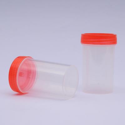 China Medical disposable cup pp 120ml/90ml/60ml/40ml/30ml screw cup specimen container urine collection cup/pop-up cup for sale