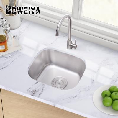 China Without Faucet Best Selling Popular Design Recessed Single Bowl Rectangular 304 Stainless Steel Kitchen Sink for sale