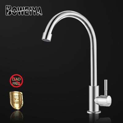 China Boweiya Metered Sale of Faucets Like Hot Cakes Wholesale Price 304 SUS Stainless Steel Kitchen Sink Faucet Handle for sale