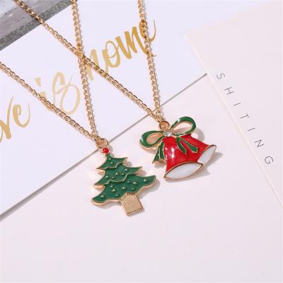 China Cute Christmas Necklace Christmas Tree Santa Claus Donut Drip Necklace Christmas Ornaments for sale