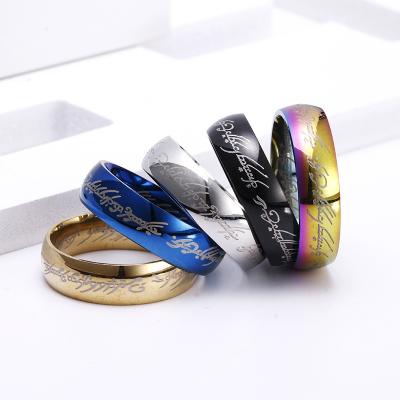 China FASHIONABLE titanium steel Ring Men's S Ring Domineering Personalized Ring Men's star the same style for sale