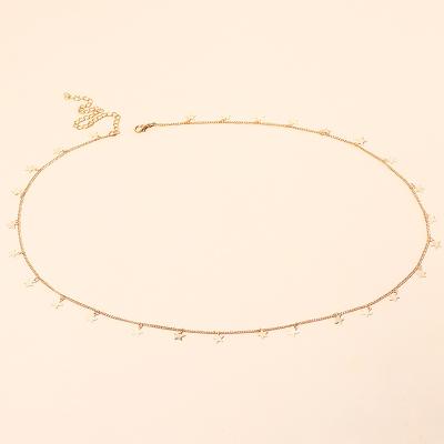 China New Women's Geometric Stars Waist Chain Metal Punk Fashionable Chain Accessories for sale