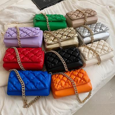 China High Quality Sling Fashion Style Women Handbags PU Leather Daily Luxury Chain Shoulder Bags For Women Cross - Body for sale