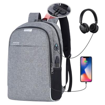 China Custom waterproof smart ultra-thin nylon waterproof usb laptop smart traveling backpack with password bag for sale