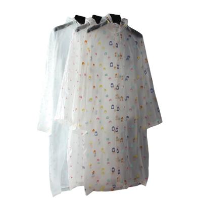 China Lowest Price Breathable Clear Plastic Eva Long Pocket Adult Raincoat for sale