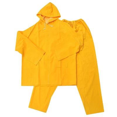 China Breathable Double Sided Leather Outdoor Coveralls Rain Coat Construction Site Raincoats for sale