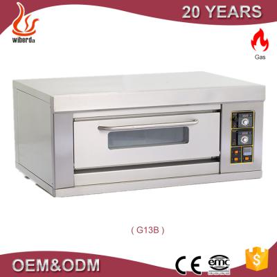 China Commercial Pizza Bakery Small Oven 1 Deck Gas Oven Kitchen Equipment for sale