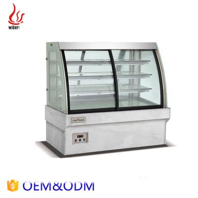 China Single-temperature Wiberda Rear Sliding Door Cake Display Cases Mini Cake Display Fridge for sale