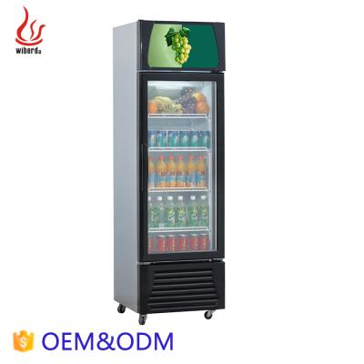 China National Single-temperature Junjian refrigerator prices drink beverage refrigerator single door glass refrigerator for sale