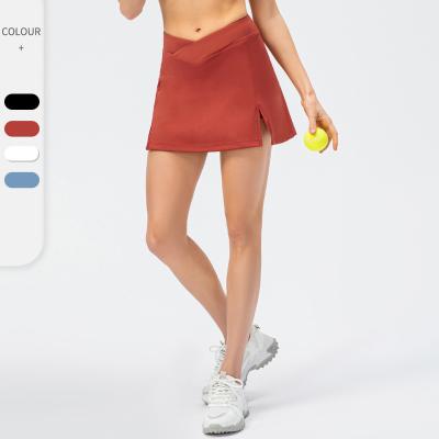 China Shorts Golf Tight Running Fitness Leisure Shorts Hot Selling Tennis Short Skirt With Pocket Women's Sports Pants Skirt for sale