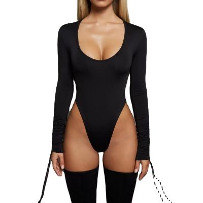 China Wholesale Breathable Women's Long Sleeve Tank Top Jumpsuit Adult Sexy Bodycon Workout Jumpsuit Available In Plus Sizes for sale