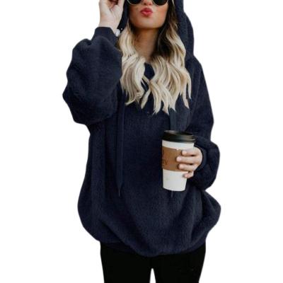 China Breathable O neck 5XL autumn winter soild female custom women custom oversized short fleece hoodie women for sale