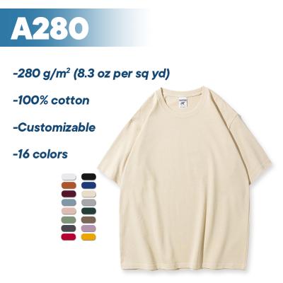 China Eelimner A280 T-shirt Customizable Breathable Heavyweight Shirts For Men 100% Cotton for sale