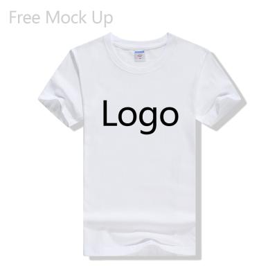 China Plain Anti-Wrinkle Blank Short Sleeves 200GSM 100% Cotton Unisex T-Shirts With Logo Custom Logo Printed for sale