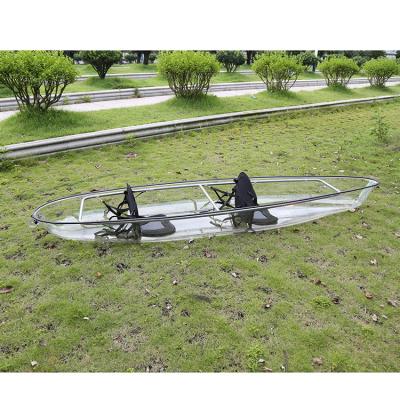 China With Screw Pedal Power System 2 Person Factory Wholesale PC Pegable Transparent Kayak Fishing Fiberglass Inflatable 3 Places for sale