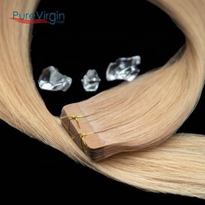 China Wholesale Silky Straight Wave PureVirgin Hair Cuticle Aligned Remy Hair Injection Tape In Hair Extensions for sale