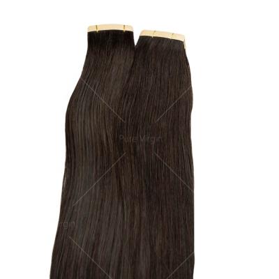 China European PureVirgin 8-40inch 100% Remy Hair Unprocessed Virgin Double Wave Silky Straight Tape Hair Extension for sale