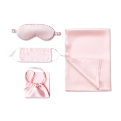 China Custom Dusty Pink Pillowcase Sleeping Eye Pillow Case Silk Satin Eye Mask Eye Mask Pillowcase Pillow Case for sale