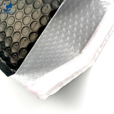 China Metallic Shipping Silver Blue Metallic 4X8 Foil For Clothes Bulk Customer Moq Transparent Clear Bubble Mailer Low Poly for sale