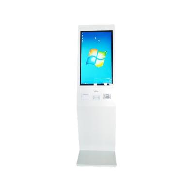 China Wholesale Commerical / Industrial Application Floor Standing True Flat Capacitive Touch Screen 21.5 32 Inch PC Printer QR Code Scanner All In One Kiosk With wifi for sale