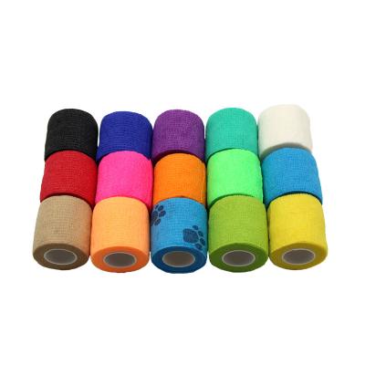 China 80%cotton; Hot Selling Skin-friendly Sports Self Adhesive Bandage 20% Elastic Spandex Ventilation Skins With CE Approved for sale