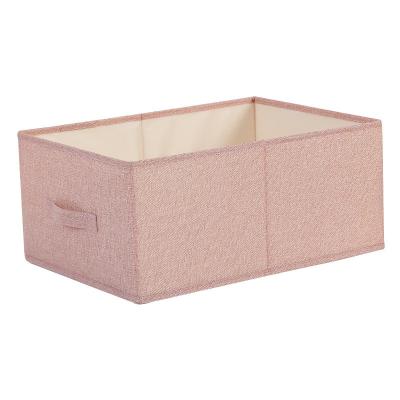 China Sustainable Wholesale Cotton And Canvas Folding Type Closet Organizer Cube Organizer Household Clothing Drawer Storage Box for sale