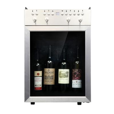 China RV New Style 120W Four Bottles Wine Chiller Dual Zone Control Temperatures Dispenser Machine Electric Wine Fridge for sale