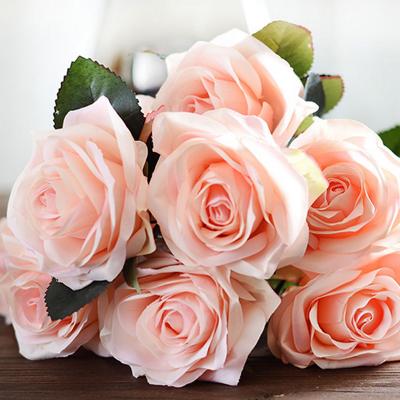 China Wholesale 10 Natural Touch Flower French Rose Wedding Decoration Home Miniature Artificial Flower for sale