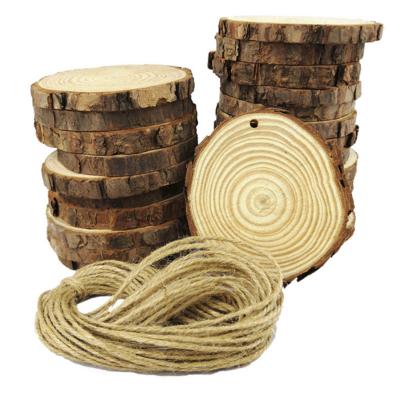 China China DIY Opens Different Size Tree Bark Log Discs Unfinished Natural Log Slices Circles for sale