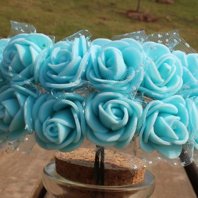 China Hot Selling Natural Touch Doll Diy Yarn PE With Yarn Material PE Foam Flower Bridal Garland Flowers for sale