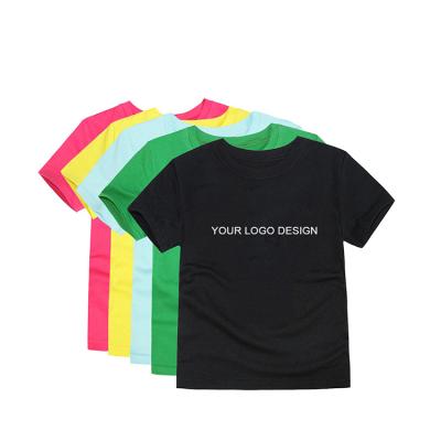 China Different Colors Wholesale Cheap Price 100% Cotton Clothes Boys Girls T-shirt Kids QUICK DRY Shorts Sleeve for sale