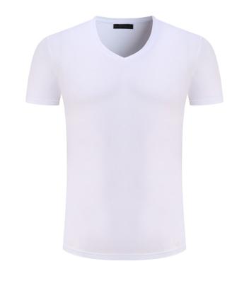 China Anti-Wrinkle First Class Quality 95% Cotton 5% Spandex Color Women's Unisex V-Neck T-Shirt For Sale for sale