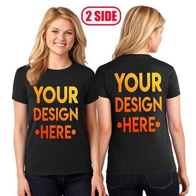 China Cheapest Anti-Wrinkle T-shirt Customize Printing Logo Women's T-shirts Custom Printing 100% Cotton T-shirt Couples T-shirt for sale