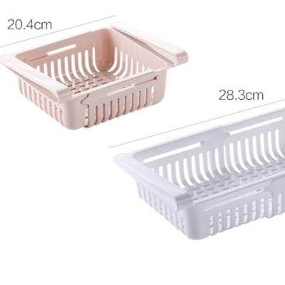 China 1 x 2Pcs Kitchen Drawer Storage Container Fridge Baskets Viable Pull-Out Organizer Storage Dropshipping for sale