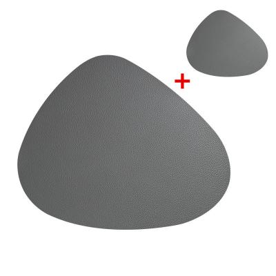 China KOREAN New Fashion INS Style Silicone Plaid Place Mat Kitchen Semicircle Felt Simple Nordic Dining Table Mat for sale