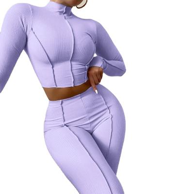 China Breathable High Quality Casual Sports Suit Long Sleeve Jogging Suit Women Two Piece Set for sale