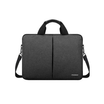 China Gray MoKo Black 14 Inch Laptop Shoulder Bag Laptop Sleeve Linen Handbag Notebook Sleeve for sale