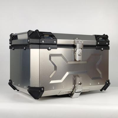 China Original Motorcycle Rear Box Top Case Luggage Storage Aluminum Alloy Motrocycle Box 65L Luxury Color Waterproof for sale